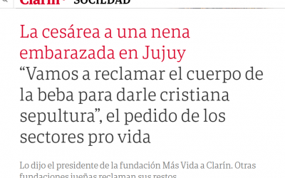 Vamos a reclamar el cuerpo de la beba para darle cristiana sepultura
