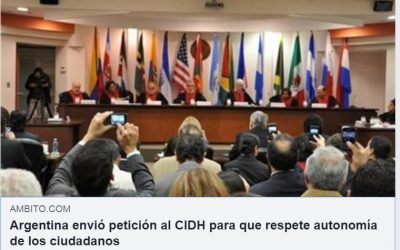 Argentina envió al CIDH para que respete autonomia de los ciudadanos